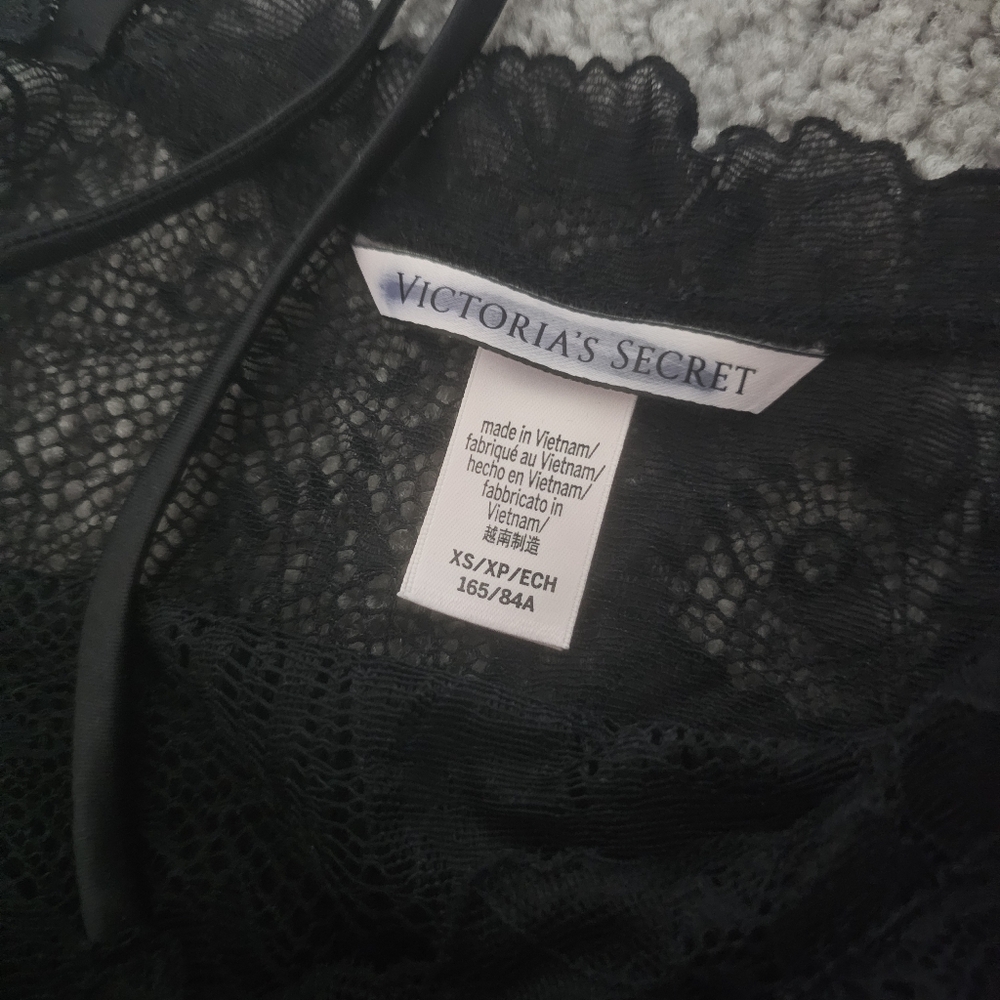 Victoria's Secret Black Floral Lace Slip XS - Picture 5 of 6